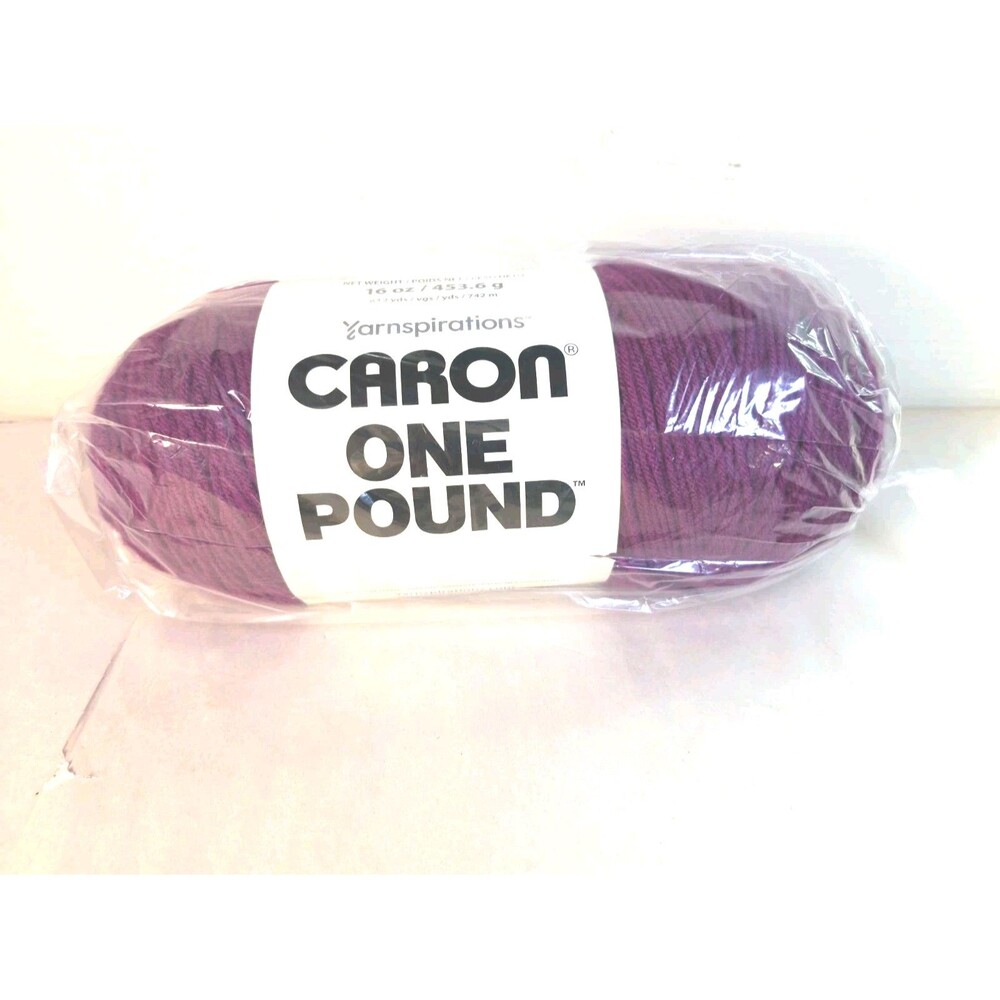 New Caron One Pound Acrylic Yarn Skein Purple Hollyhock #15018